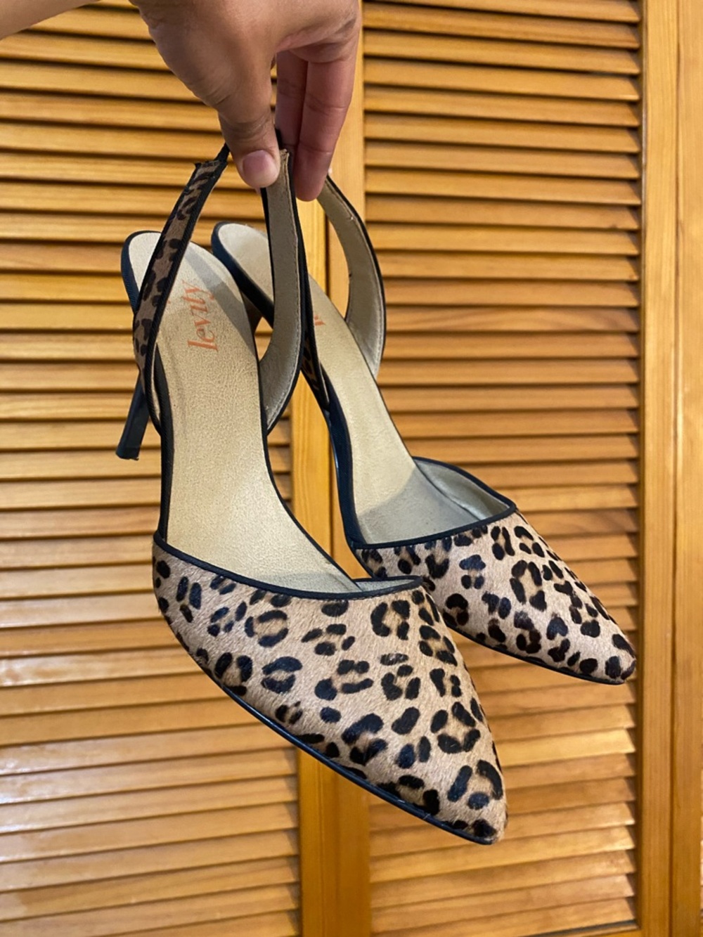 Levity: Maria heels | Leopard-print, slingback, pointed toe